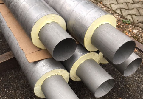 Fernwärmerohre mit Stahlmantel